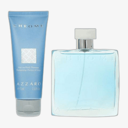 Azzaro Chrome EDT 100 ml + EDT MINI 10 ml + Hair & Body Shampoo 75 ml