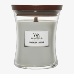 WoodWick Medium Hourglass Candles Scented Candle Lavender & Cedar 275 g