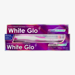 White Glo 2 in 1 With Mouthwash Whitening Toothpaste With Built-in Mouthwash + Toothbrush