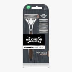 Wilkinson Sword Quattro Essential 4 Set Razor with 9 replacement heads