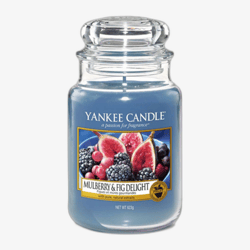 Yankee Candle Classic Medium Jar Candles Scented Candle Mulberry & Fig Delight 411 g