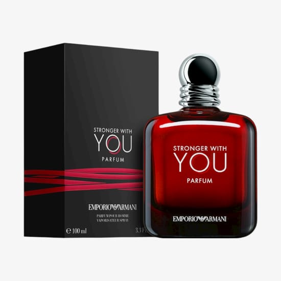Elegant bottle of giorgio armani emporio armani stronger with you parfum