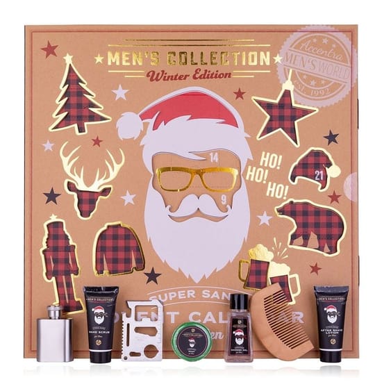 Accentra men's collection winter edition advent calendar with festive design
