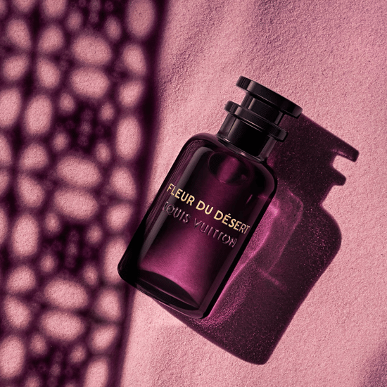 Elegant bottle of Louis Vuitton Fleur du Desert EDP
