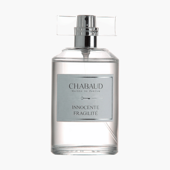 Bottle of chabaud innocente fragilité edp close-up