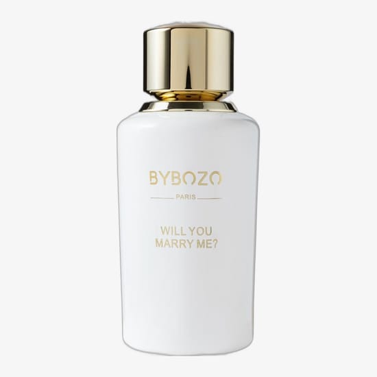 Original packaging of the Bybozo Will You Marry Me perfume Close-up of the Bybozo Will You Marry Me fragrance bottle