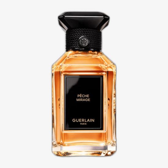 Elegant bottle of Guerlain Peche Mirage EDP