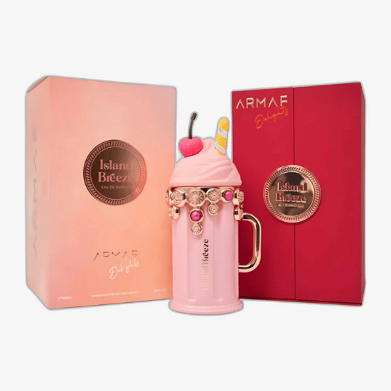 Elegant bottle of armaf delights island breeze eau de parfum