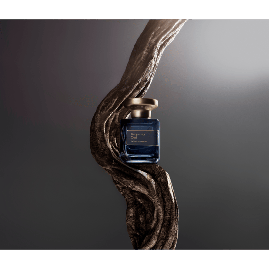 Elegant bottle of atelier materi burgundi oud extrait