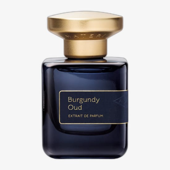 Elegant bottle of atelier materi burgundi oud extrait