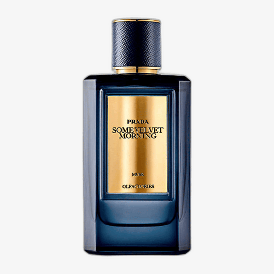Close-up of Prada Some Velvet Morning EDP sample bottle