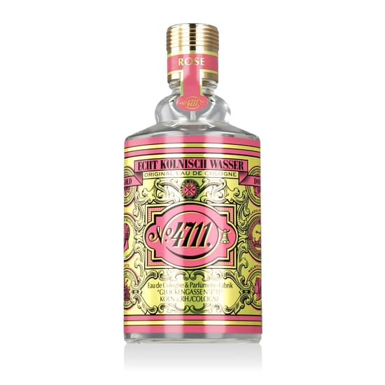 Bottle of 4711 Floral Collection Rose EDT with floral design