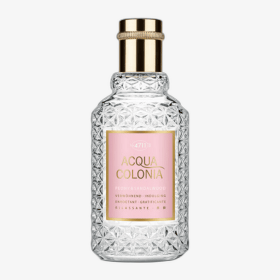 Elegant bottle of 4711 acqua colonia peony & sandalwood