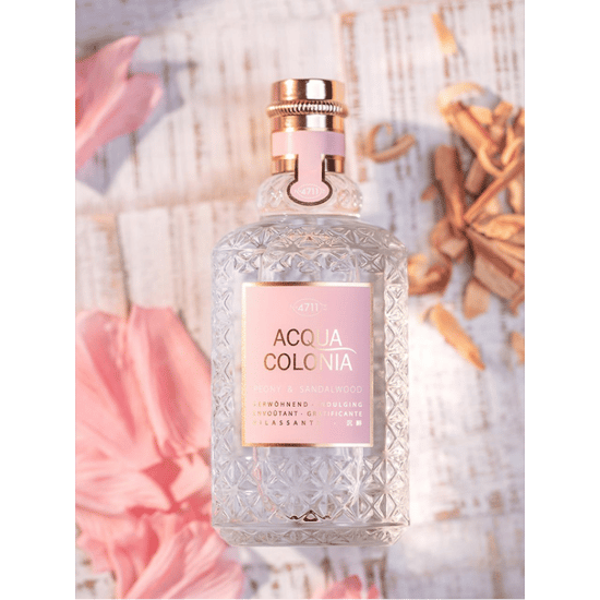 Elegant bottle of 4711 acqua colonia peony & sandalwood