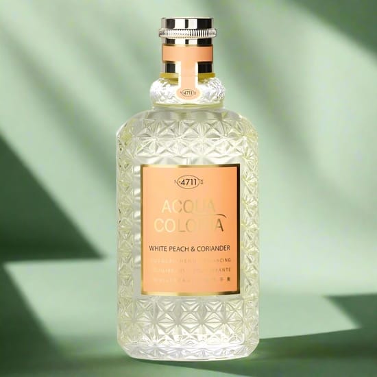 Elegant bottle of 4711 acqua colonia white peach & coriander
