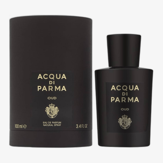 Крупный план флакона Acqua Di Parma Oud EDP