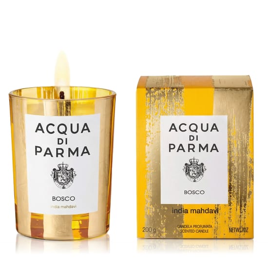 Acqua di Parma Bosco India Mahdavi scented candle with refined design