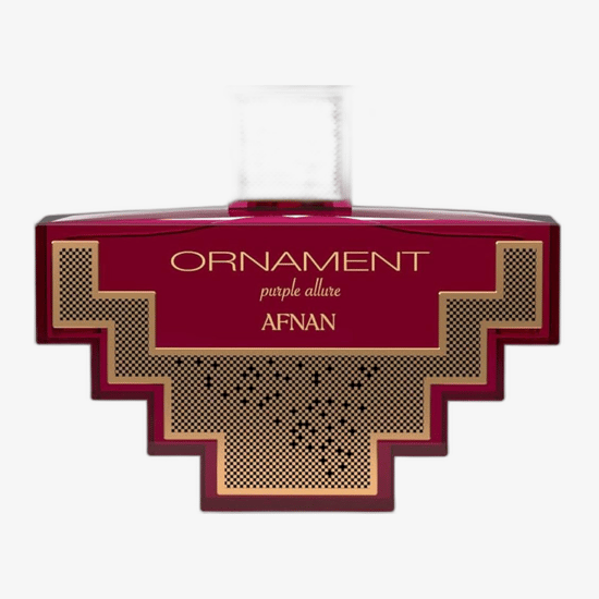 Afnan Ornament Purple Allure EDP pudel lähivaatlusel