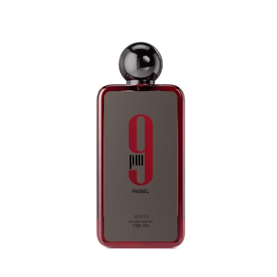 Afnan 9 pm rebel eau de parfum bottle