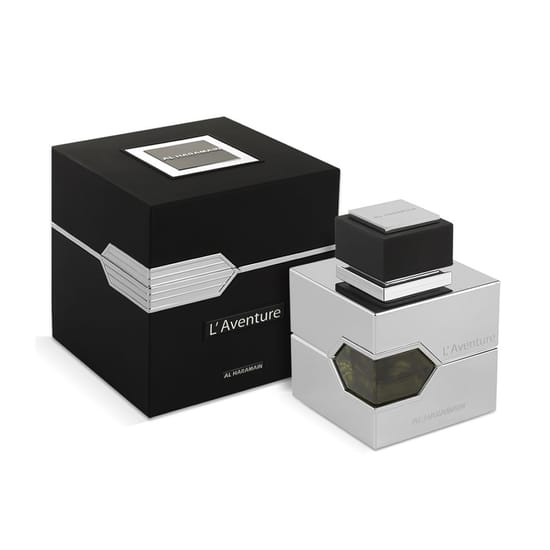 Al Haramain L'Aventure EDP pudel ja pakend