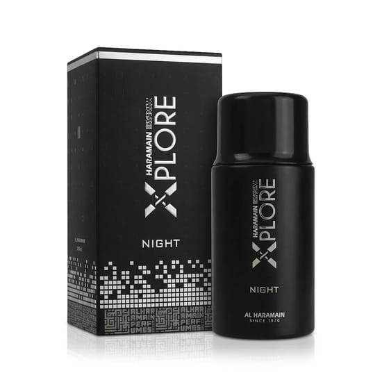 Оригинальная упаковка Al Haramain Xplore Night EDP Элегантный флакон Al Haramain Xplore Night EDP