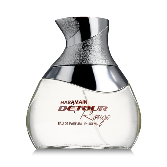 Бутылка Al Haramain Détour Rouge EDP вблизи