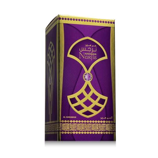 Elegant bottle of Al Haramain Narjis Perfumed Oil