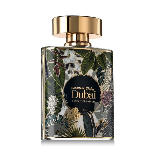 Изящный флакон Al Haramain Palm Dubai EDP крупным планом
