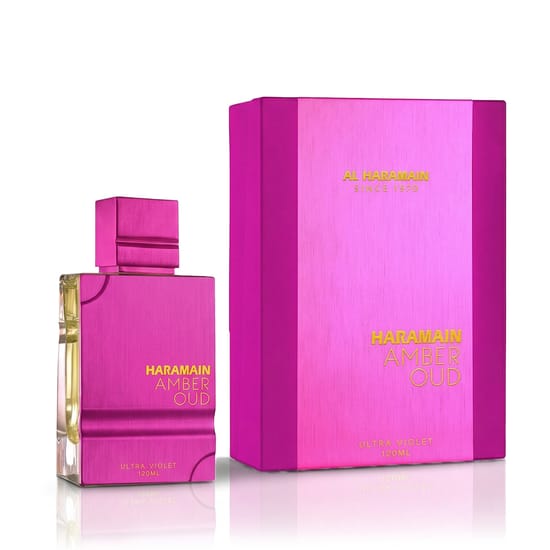 Изящный флакон Al Haramain Amber Oud Ultra Violet EDP