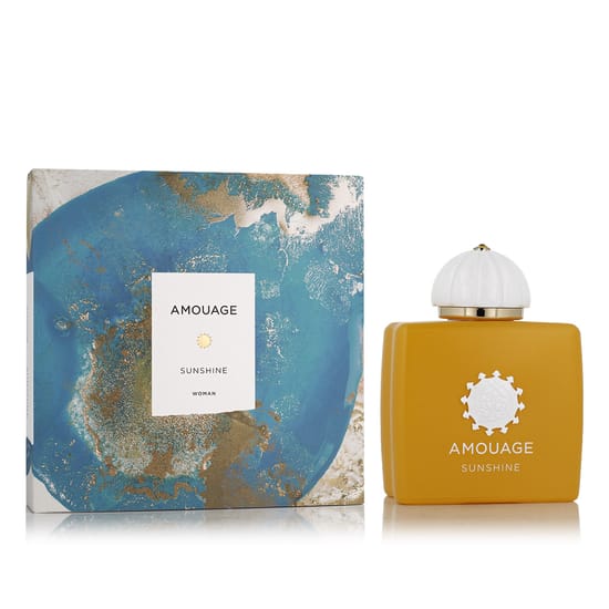Close-up of Amouage Sunshine Woman perfume bottle