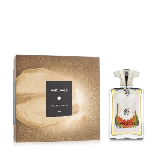 Elegant bottle of Amouage Reflection 45 Man EP close-up
