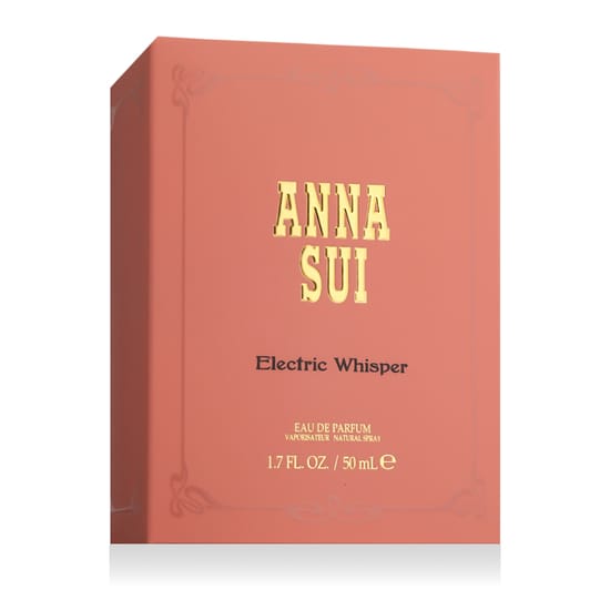 Close-up of Anna Sui Electric Whisper EDP perfume bottle