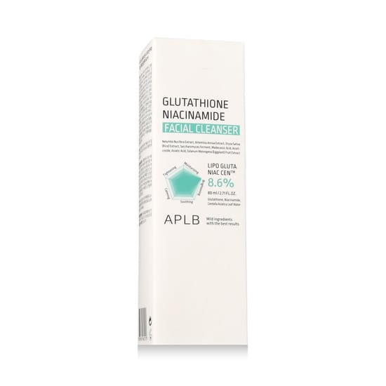 Aplb glutathione niacinamide facial cleanser bottle