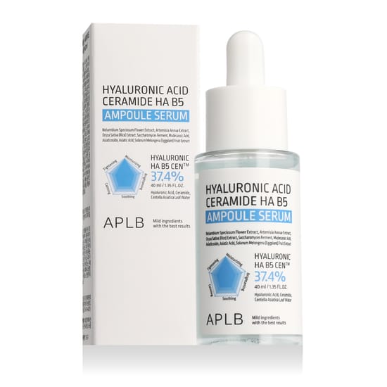 Close-up of APLB Hyaluronic Acid Serum Bottle