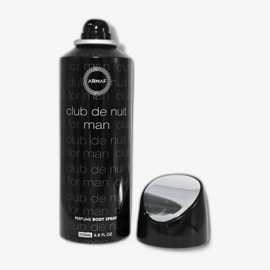 Armaf Club de Nuit Intense Man Bodyspray kaasaegne välimus ja detailid Armaf Club de Nuit Intense Man bodyspray pudel, minimalistlik disain