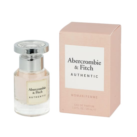 Close-up of Abercrombie & Fitch Authentic Woman Eau De Parfum bottle
