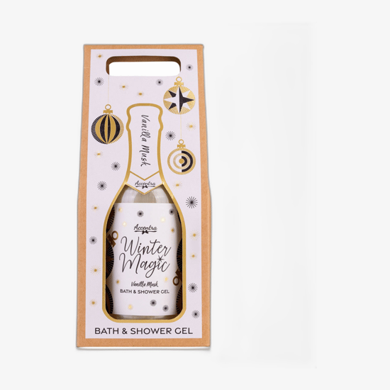 Enchanting Packaging of Accentra Winter Magic Bath Set Accentra Winter Magic Bath Set Displayed Elegantly
