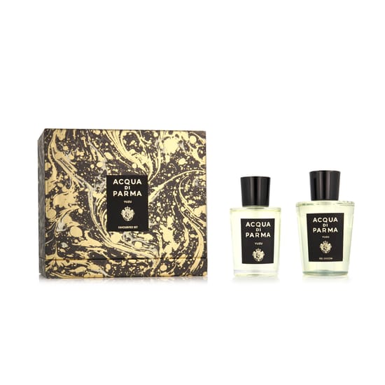 Elegantne pudel Acqua di Parma Yuzu EDP ja dušigeel kompaktpakendis