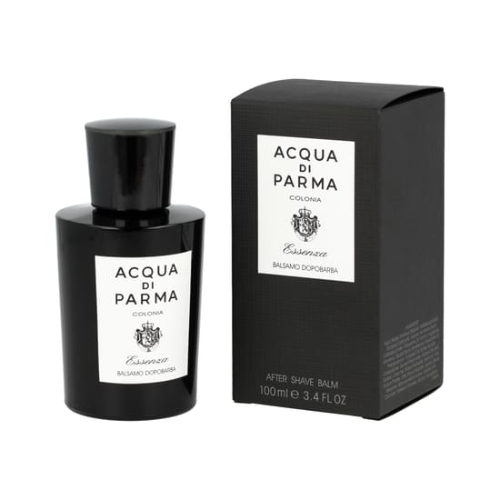 Close-up of Acqua di Parma Colonia Essenza After Shave Balm packaging