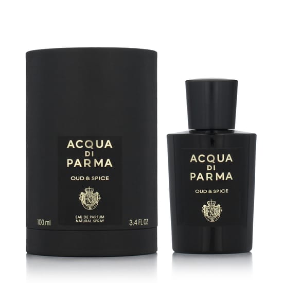Elegant bottle of Acqua di Parma Oud & Spice EDP