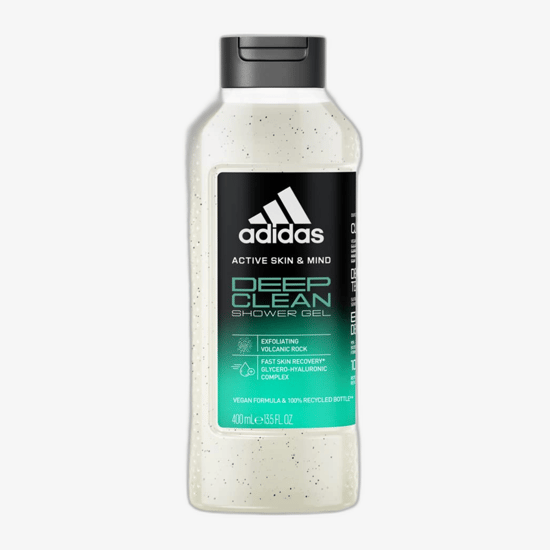 Adidas sügavpuhastav parfümeeritud dušigeeli pudel