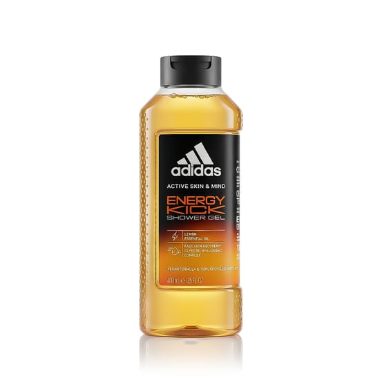 Adidas Energy Kick Perfumed Shower Gel Bottle – Close View, Energising Shower Gel Texture