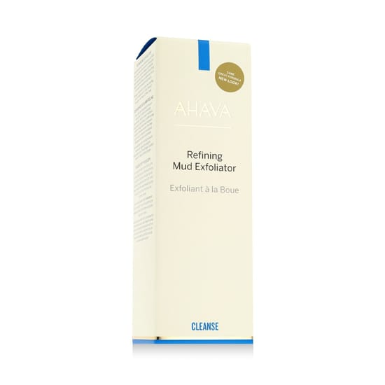 Close-up of Ahava Cleanse Refining Mud Exfoliator tube