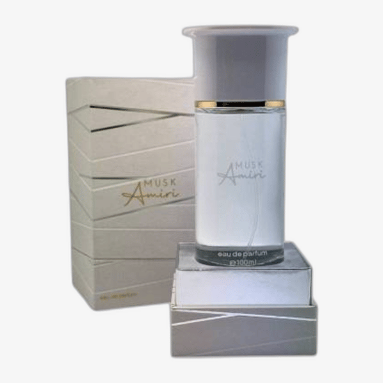 Bottle of Ahmed Al Maghribi Musk Amiri EDP fragrance