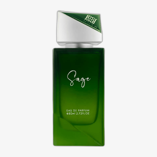 Close-up of Ahmed Al Maghribi Sage EDP perfume bottle