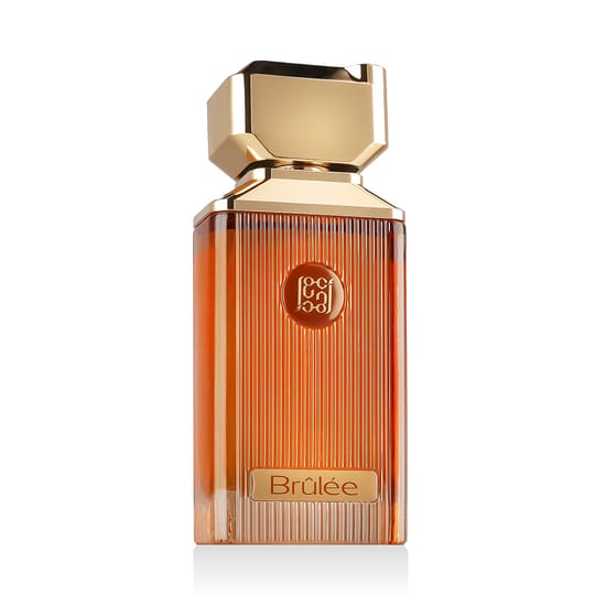 Close-up of the Ahmed Al Maghribi Brûlée EP fragrance bottle