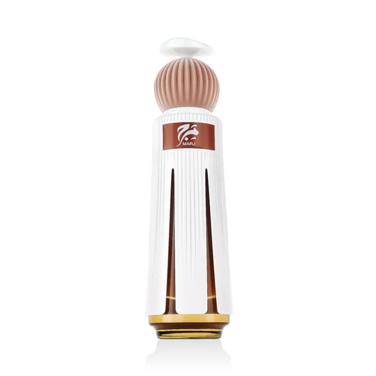 Elegant bottle of Ahmed Al Maghribi Marj Extrait De Parfum EP – minimalist design, unisex fragrance