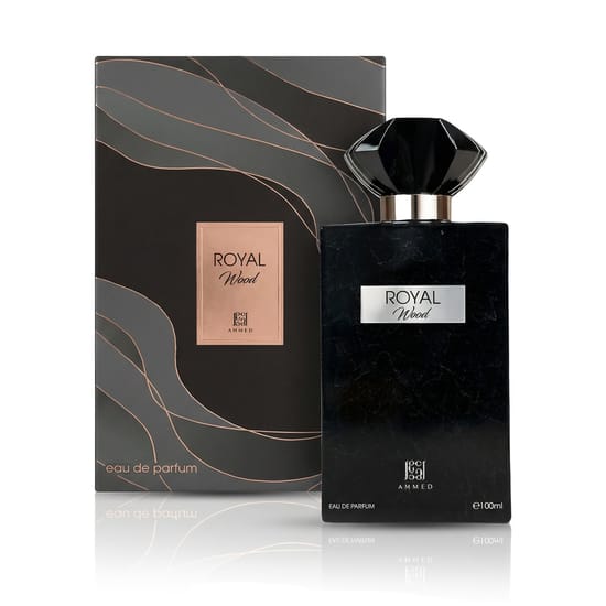 Elegant bottle of Ahmed Al Maghribi Royal Wood EDP
