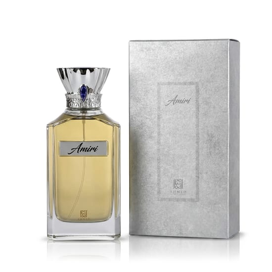 Close-up of the Ahmed Al Maghribi Amiri EDP bottle