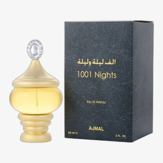 Бутылка парфюма Ajmal 1001 Nights EDP вблизи